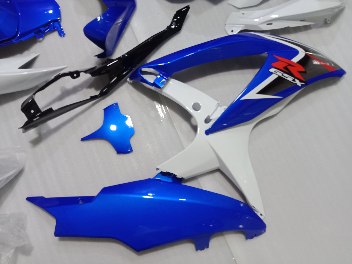---AU STOCKING---Blue White Fairing Kit For Suzuki k8 GSX-R 600 GSX-R 750 2008 2009 2010