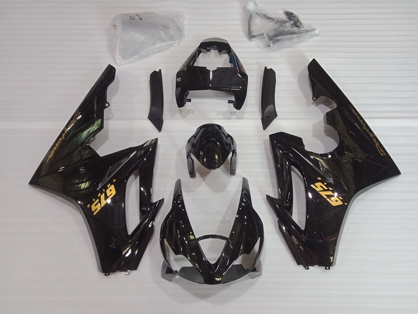 ---AU STOCKING--- TRIUMPH Daytona 675R 675 2006-2008 Black Fairing Kit