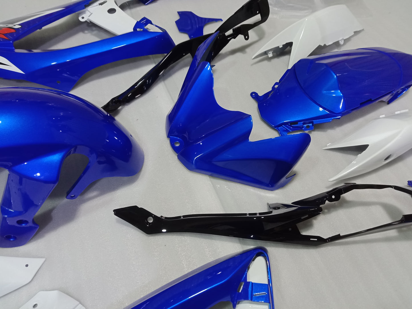 ---AU STOCKING---Blue White Fairing Kit For Suzuki k8 GSX-R 600 GSX-R 750 2008 2009 2010