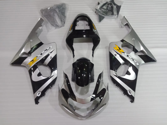 ---AU STOCKING---Black Silver Fairing Kit For Suzuki GSXR GSX-R 1000 2000 2001 2002