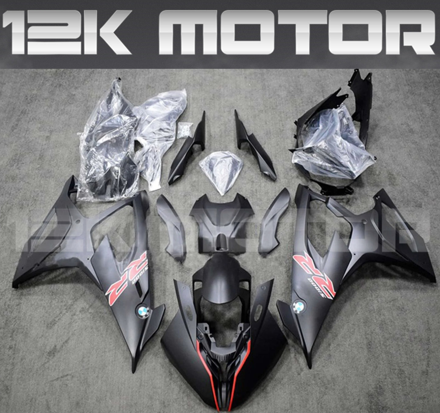 BMW S1000RR 2019-2022 Matt Black Fairing Set