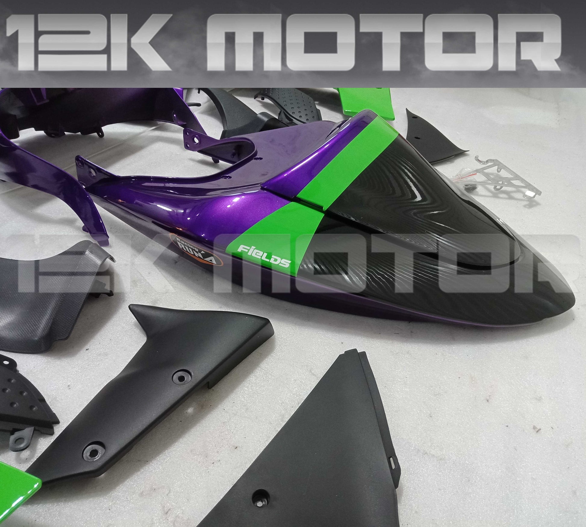 2005 - 2006 Kawasaki ZX6R Purple Fairing 01