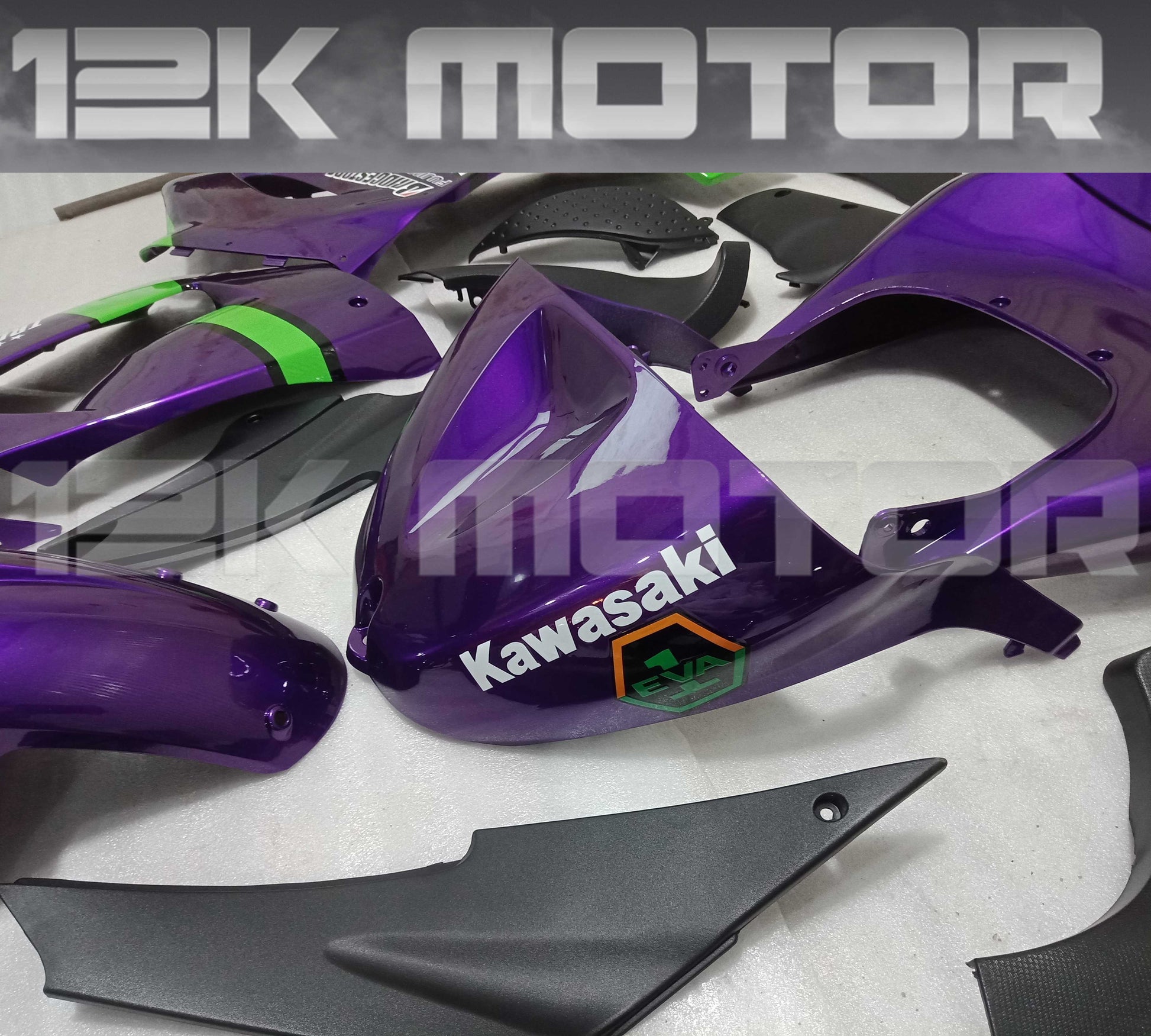 2005 - 2006 Kawasaki ZX6R Purple Fairing 05