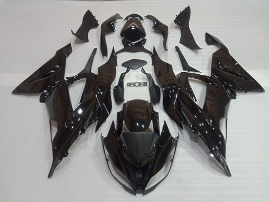---AUSTOCKING---Kawasaki ZX-6R 2013 - 2018 Gloss Black Fairing Kit With Cowl