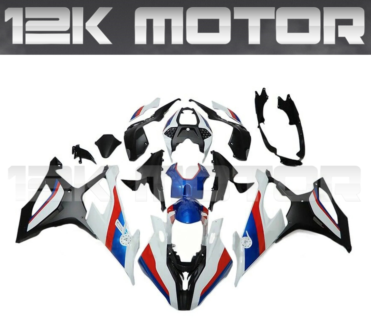 BMW S1000RR 2019-2022 Tricolor Fairing Set