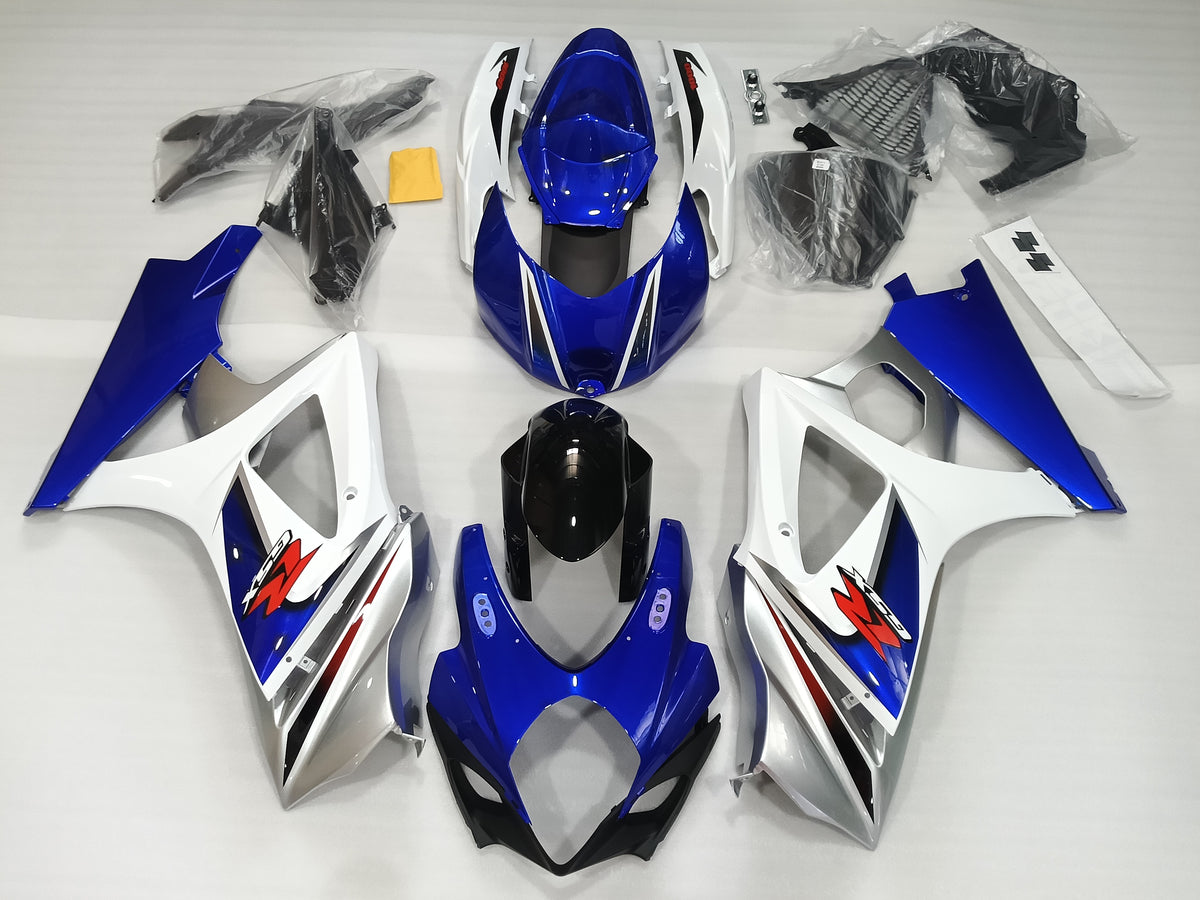 ---AU STOCKING---Blue White Fairing Kit For Suzuki GSXR GSX-R 1000 2007 2008