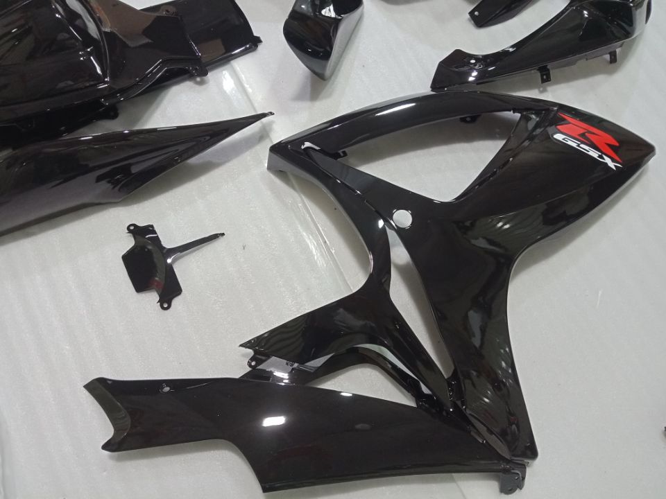 ---AU STOCKING---Gloss Black Fairing Kit For Suzuki GSX-R 600 GSX-R 750 2006 2007