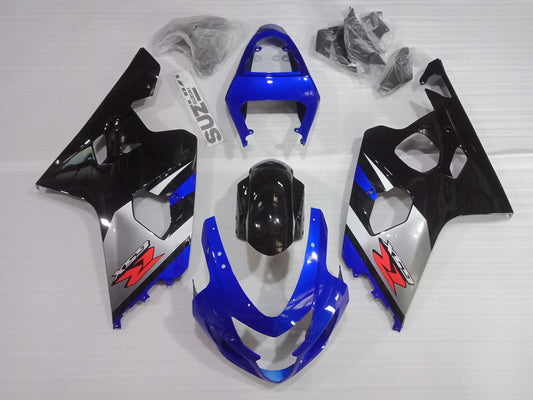 ---AU STOCKING---Black Blue Fairing Kit For Suzuki GSX-R 600 GSX-R 750 2004 2005