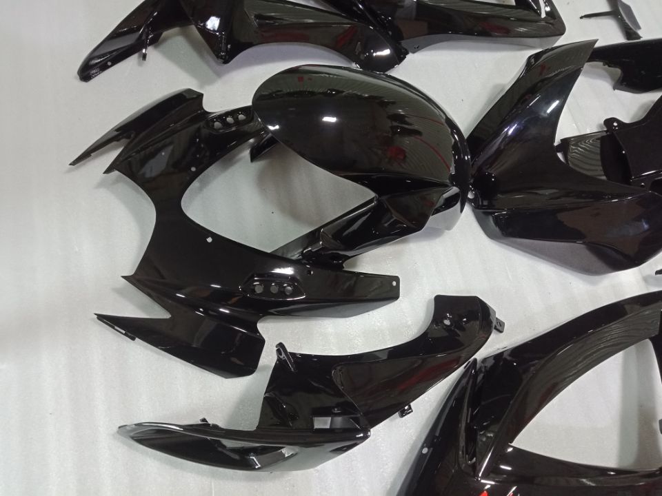 ---AU STOCKING---Gloss Black Fairing Kit For Suzuki GSX-R 600 GSX-R 750 2006 2007