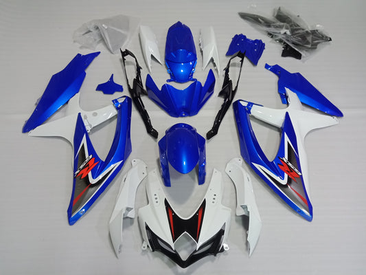 ---AU STOCKING---Blue White Fairing Kit For Suzuki k8 GSX-R 600 GSX-R 750 2008 2009 2010