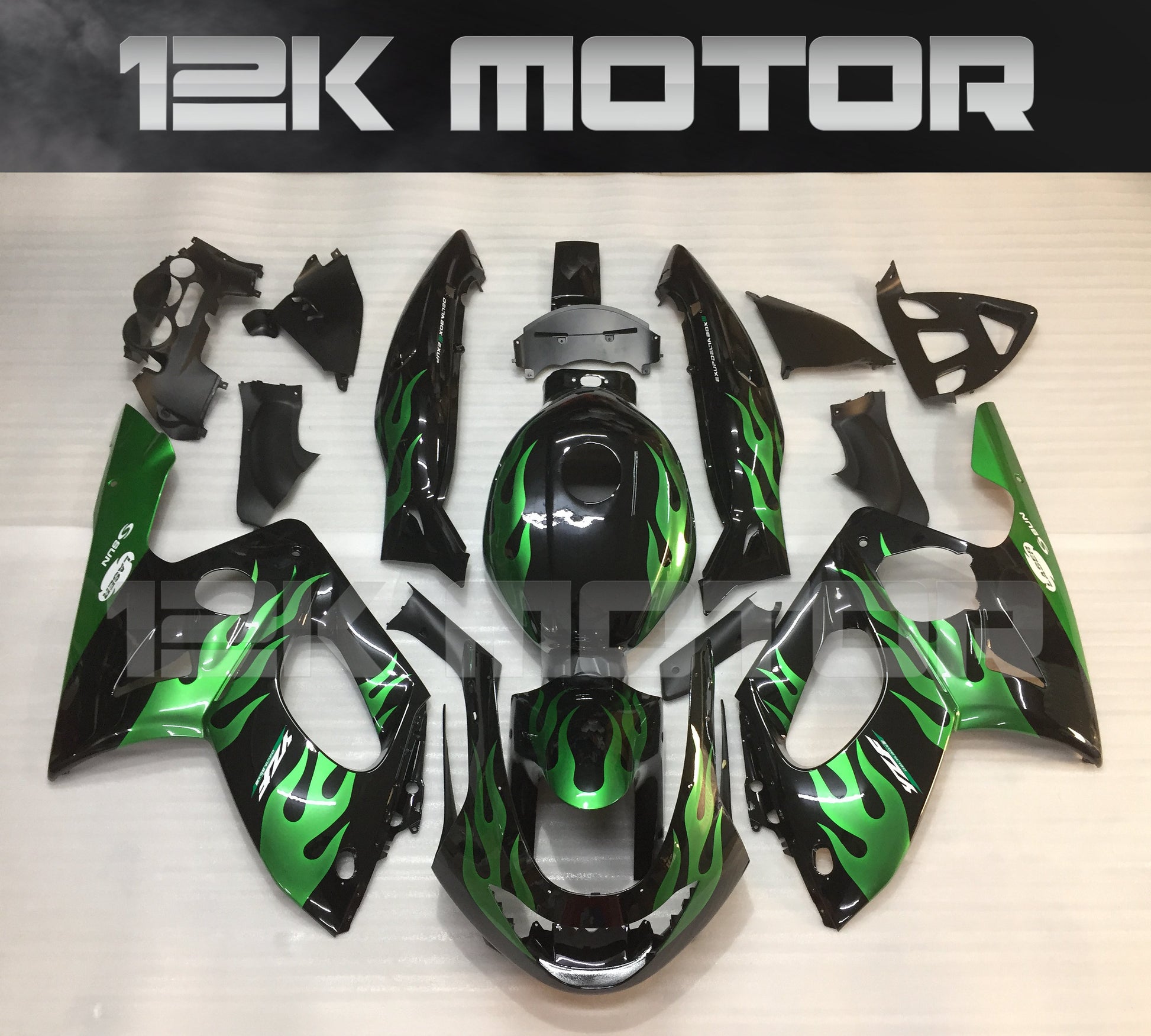 Green Flame Fairing Yamaha YZF600 Fairing 01