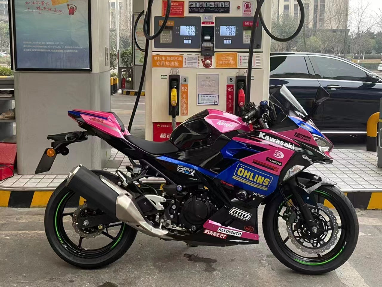 Hot Pink Fairing Design For Kawasaki Ninja 400 Fairing 05