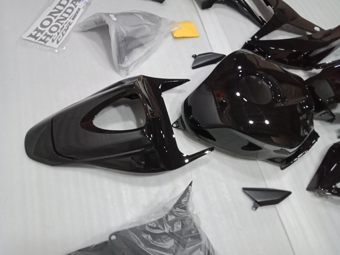 ---AU STOCKING---Gloss Black Fairing Kit For Honda CBR600RR 2007 2008