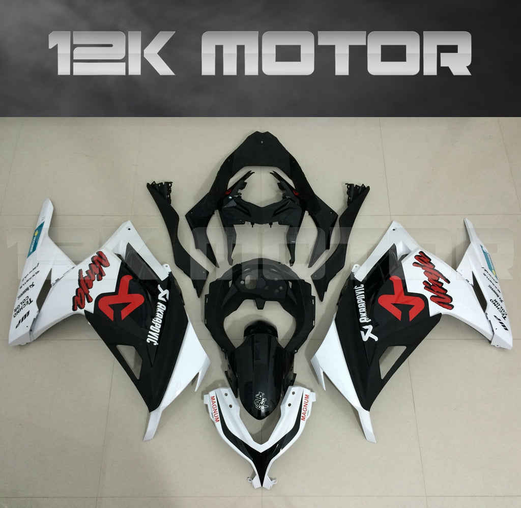 Ninja 300 2013 - 2017 White Black Fairings