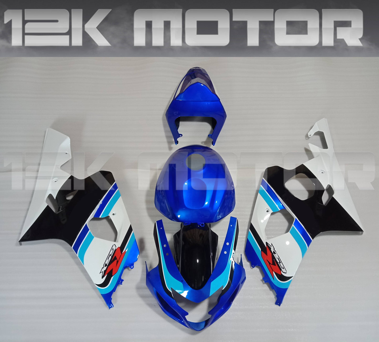 Blue White and Black Fairing Kit For SUZUKI GSXR 600/750 2004 2005