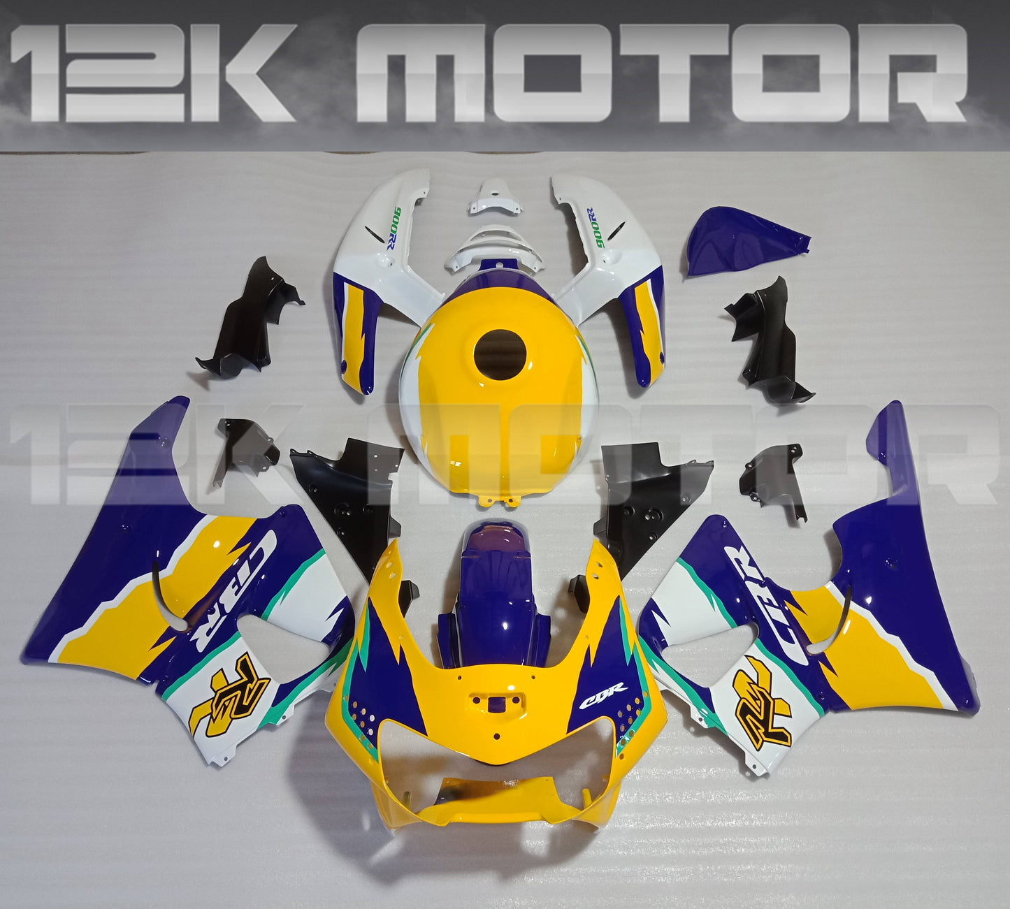 Yellow Blue Fairing Kit Fit HONDA CBR900RR 1998 1999