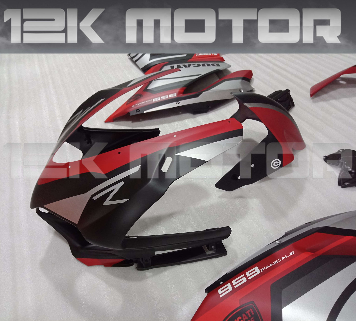 Ducati 959 1299 Matt Black Red Fairing