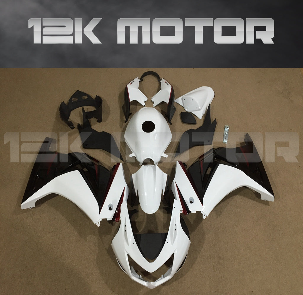 White Black Fairing kits for Ninja 250R EX250 2008 - 2012