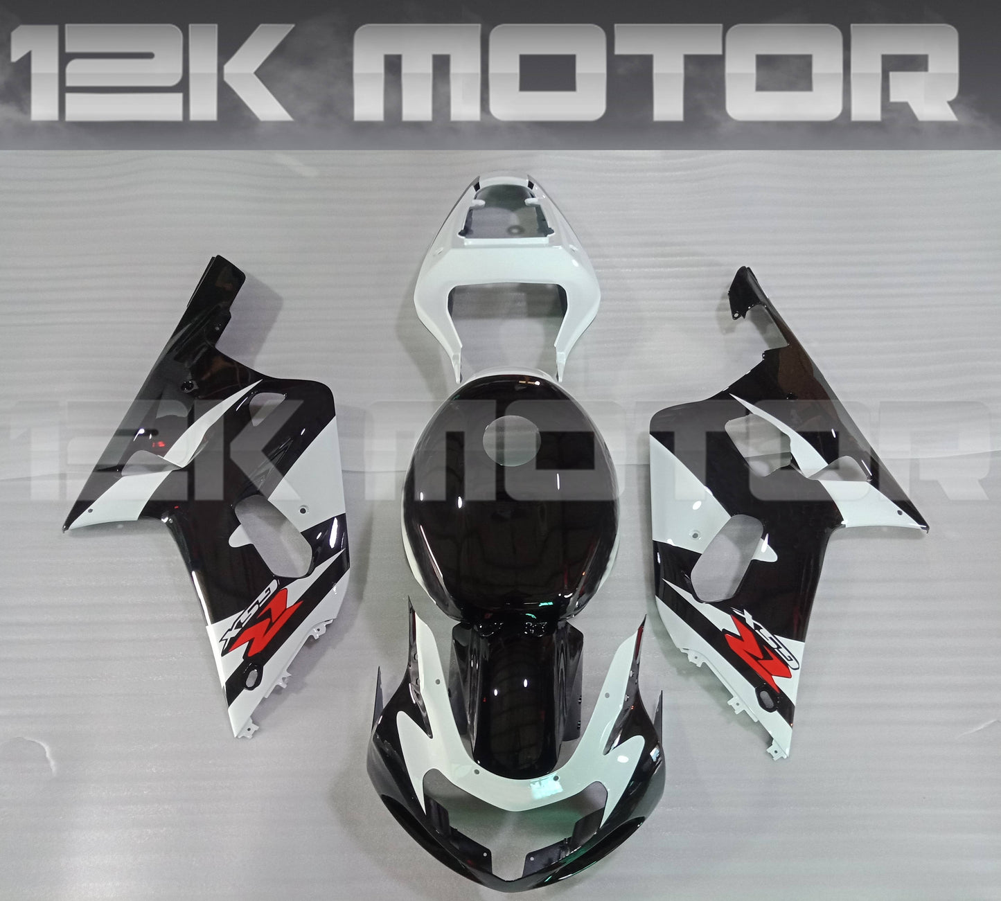 White and Black Fairing Fit For SUZUKI GSXR 600/750 2000-2003 Aftermarket Fairing Kit