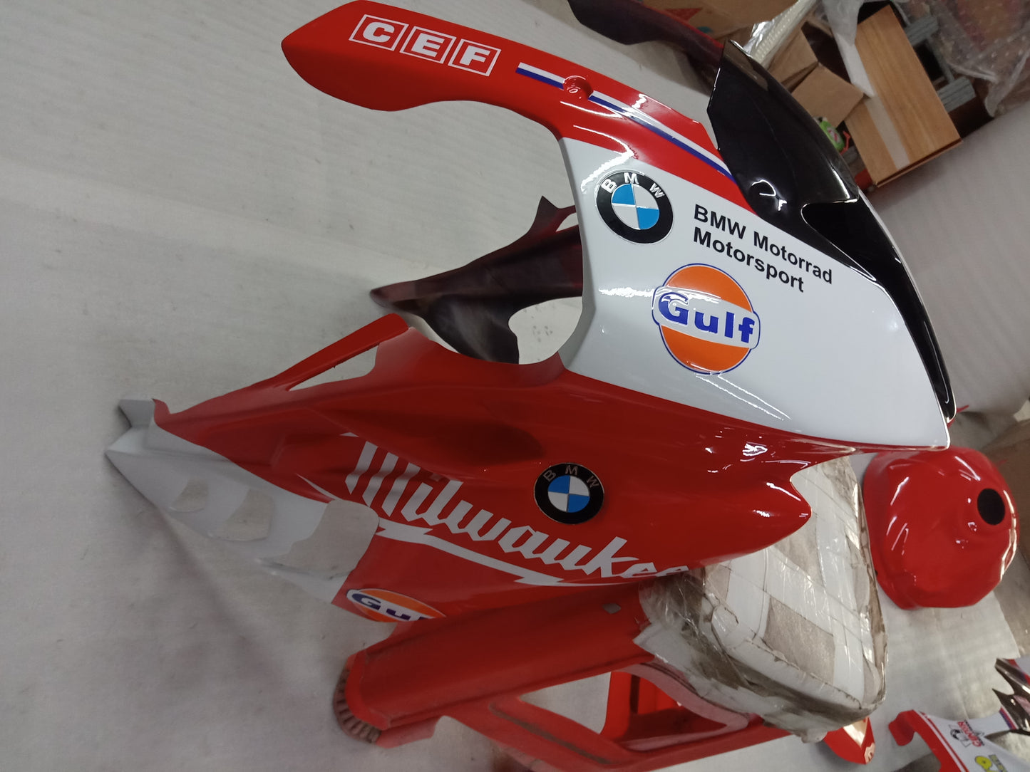 BMW S1000RR Race Fairing Kit Fiberglass 2009 2010 2011 Milwaukee
