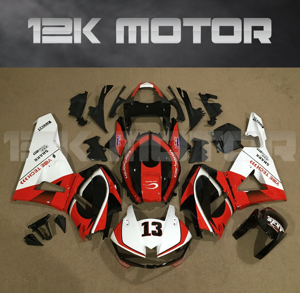 White Red Fairing Fit for HONDA CBR600RR 2013-2023 Aftermarket Fairing Kit