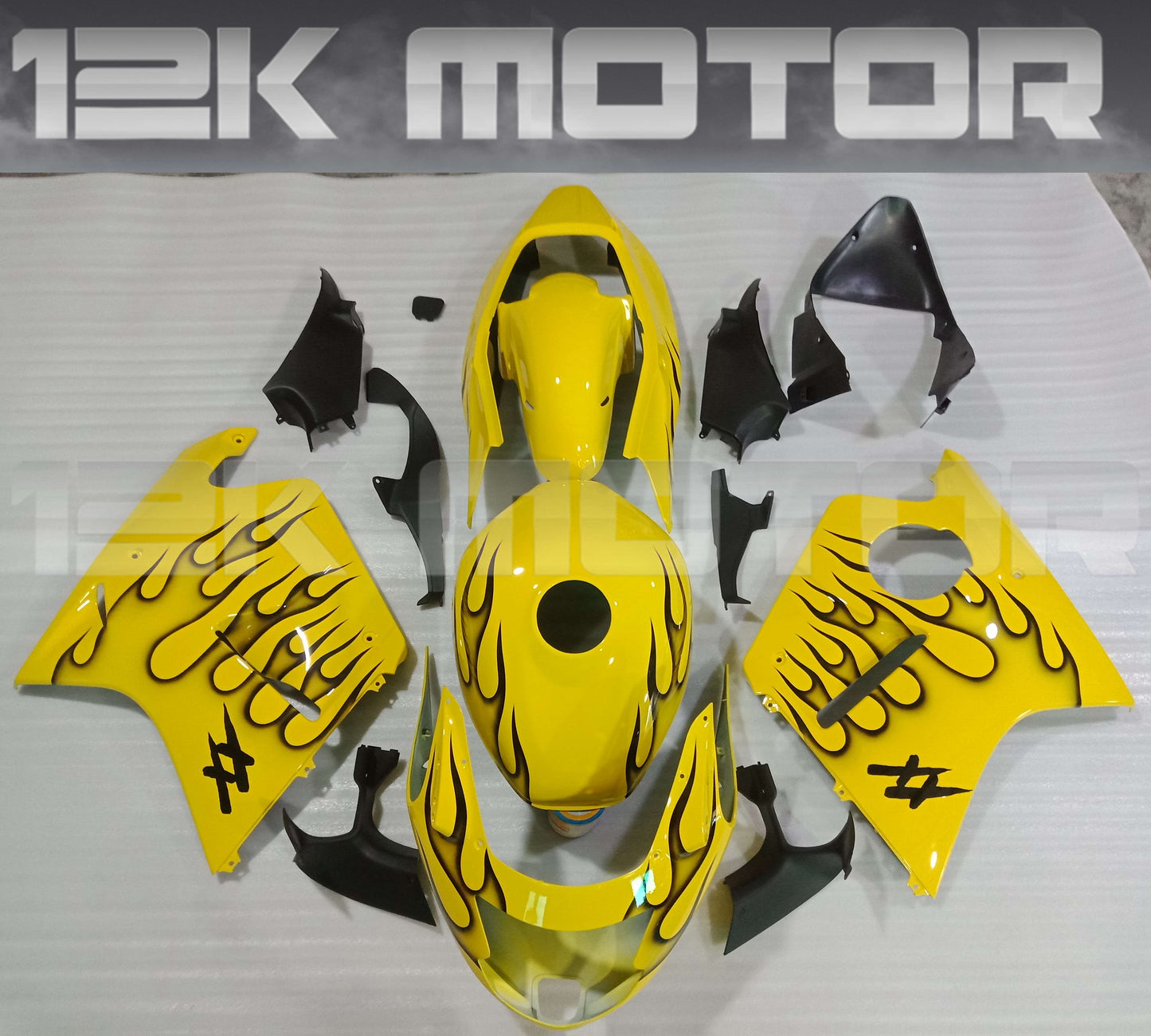 Yellow Custom Fairing fit for HONDA CBR1100XX Blackbird 1996 to 2007