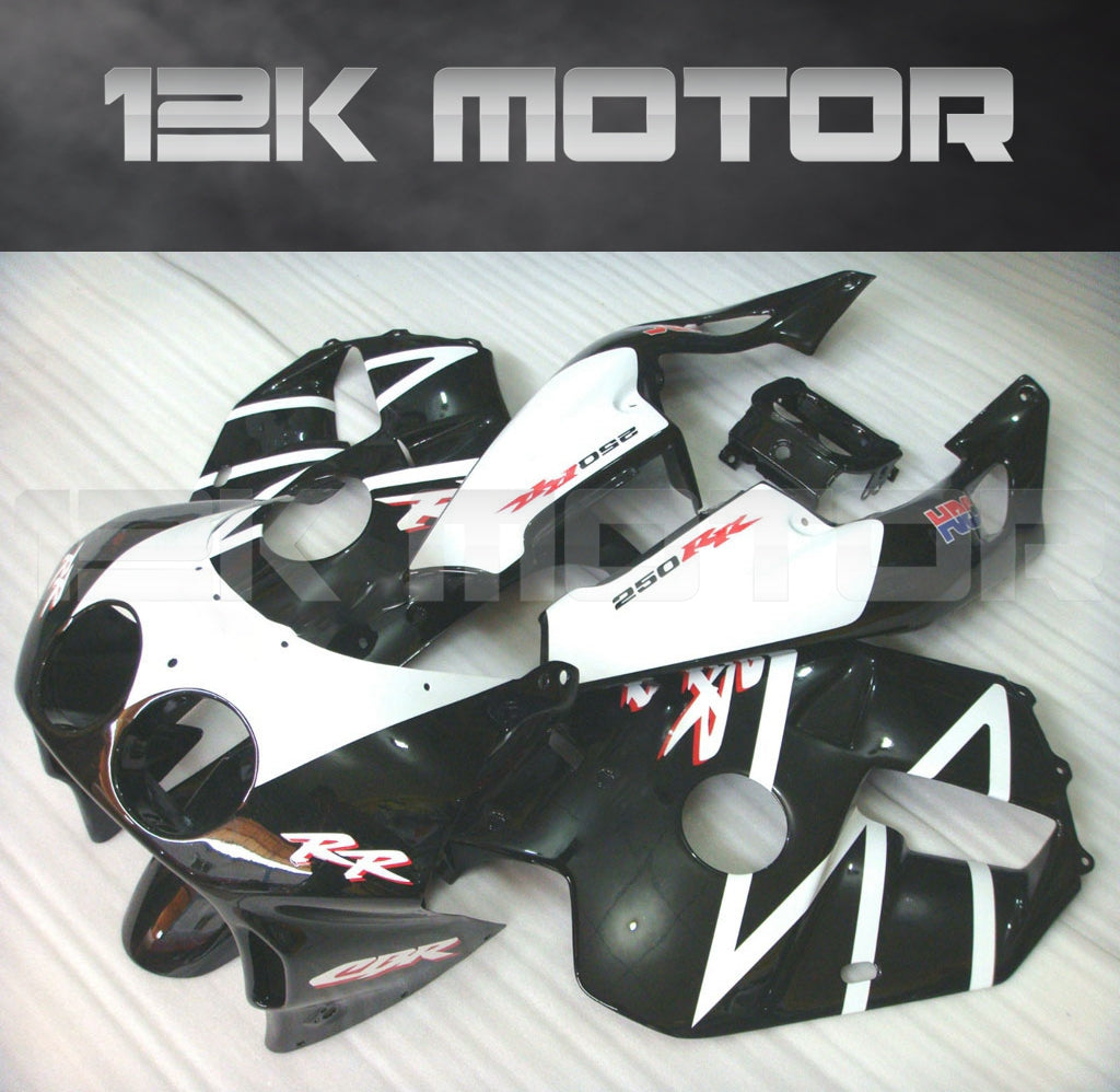 CBR250RR fairings / MC22 fairings 1990-1999 Honda Black White Fairing Set