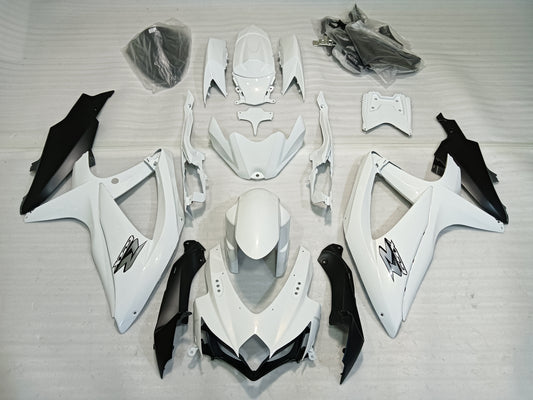 ---AU STOCKING---Fit Suzuki GSX-R 600 GSX-R 750 2008 2009 2010 Pearl White Fairing Kit