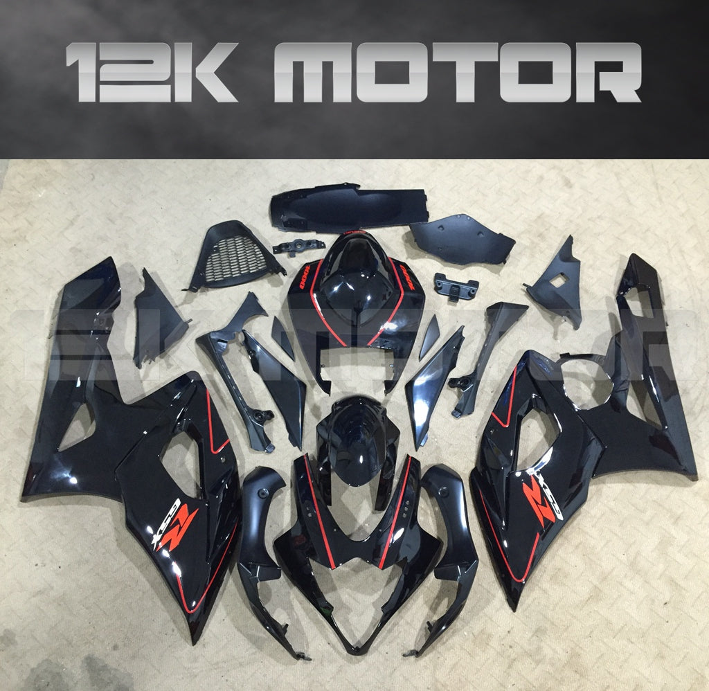 Black with Red stripes Fairing Fit for SUZUKI GSXR 1000 2005 2006 Aftermarket Fairing Kit