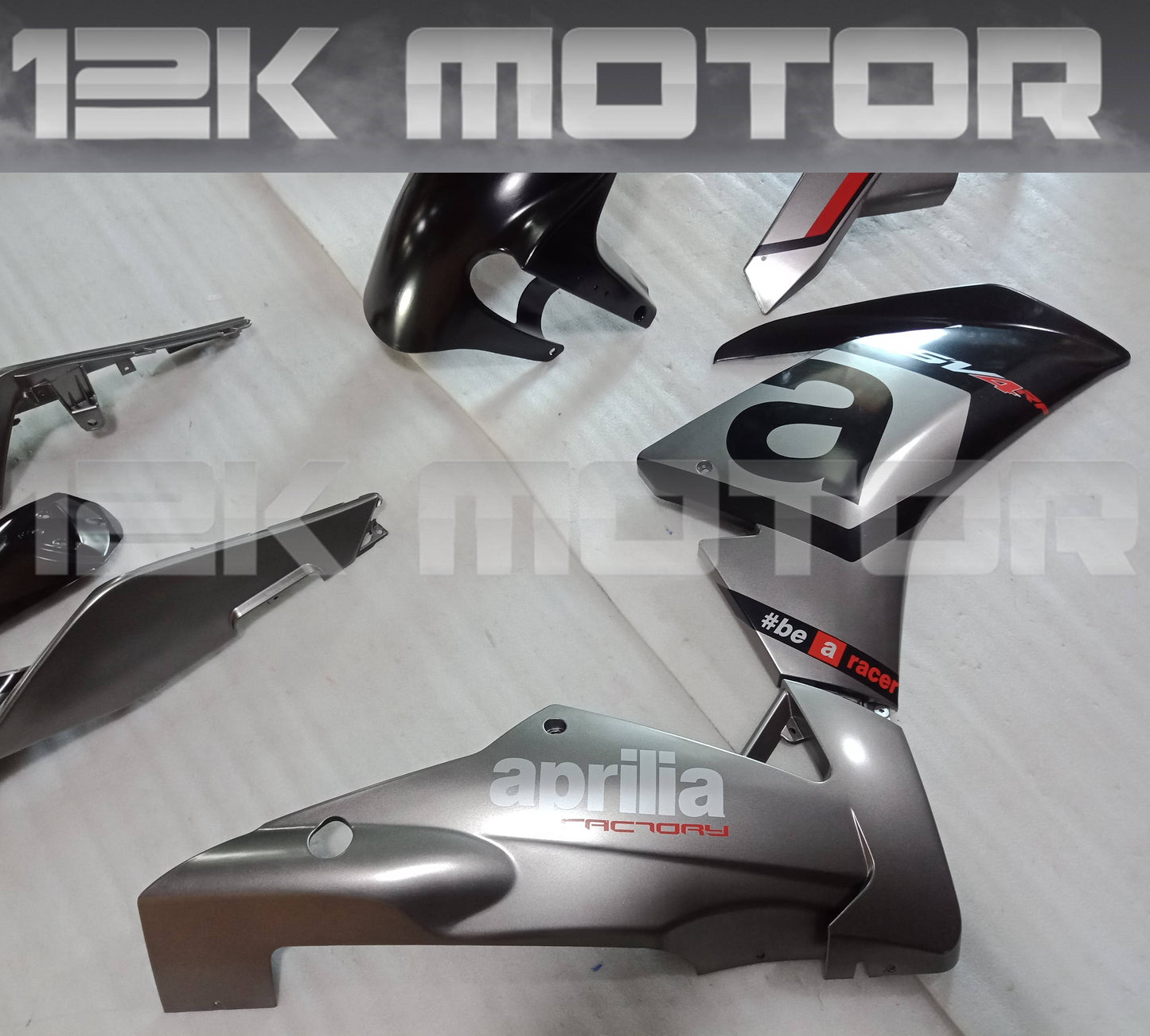 Silver Black Fairing Kit For Aprilia RSV4 2009 - 2019