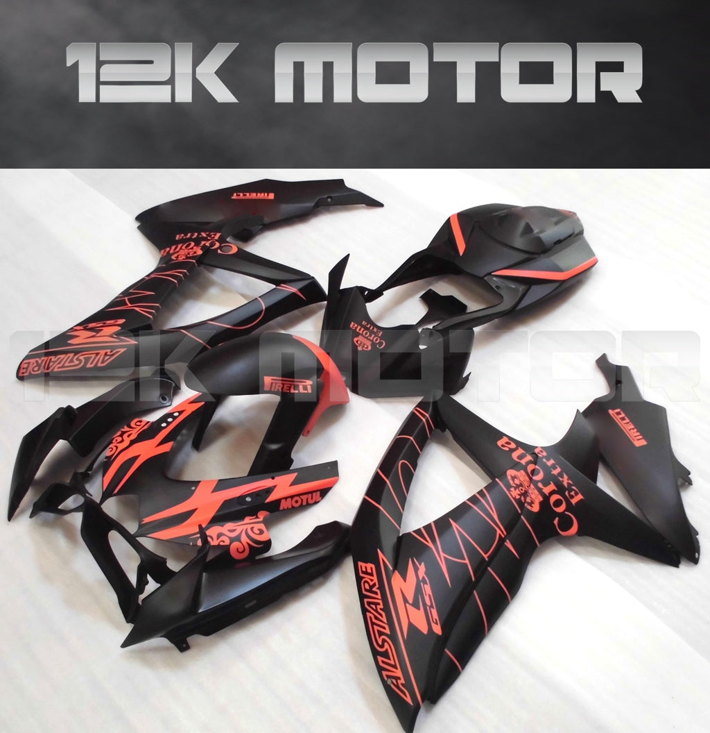 Matt Black K8 Fairing Fit for SUZUKI GSXR 600/750 2008-2010 Aftermarket Fairing Kit