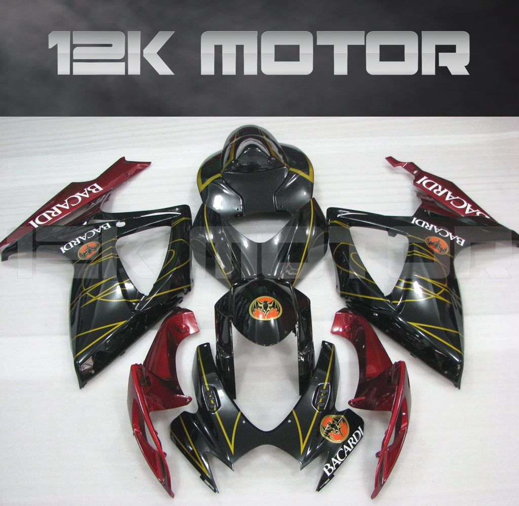 Black Fairing Fit For SUZUKI GSXR 600/750 2006 2007 Aftermarket Fairing Kit