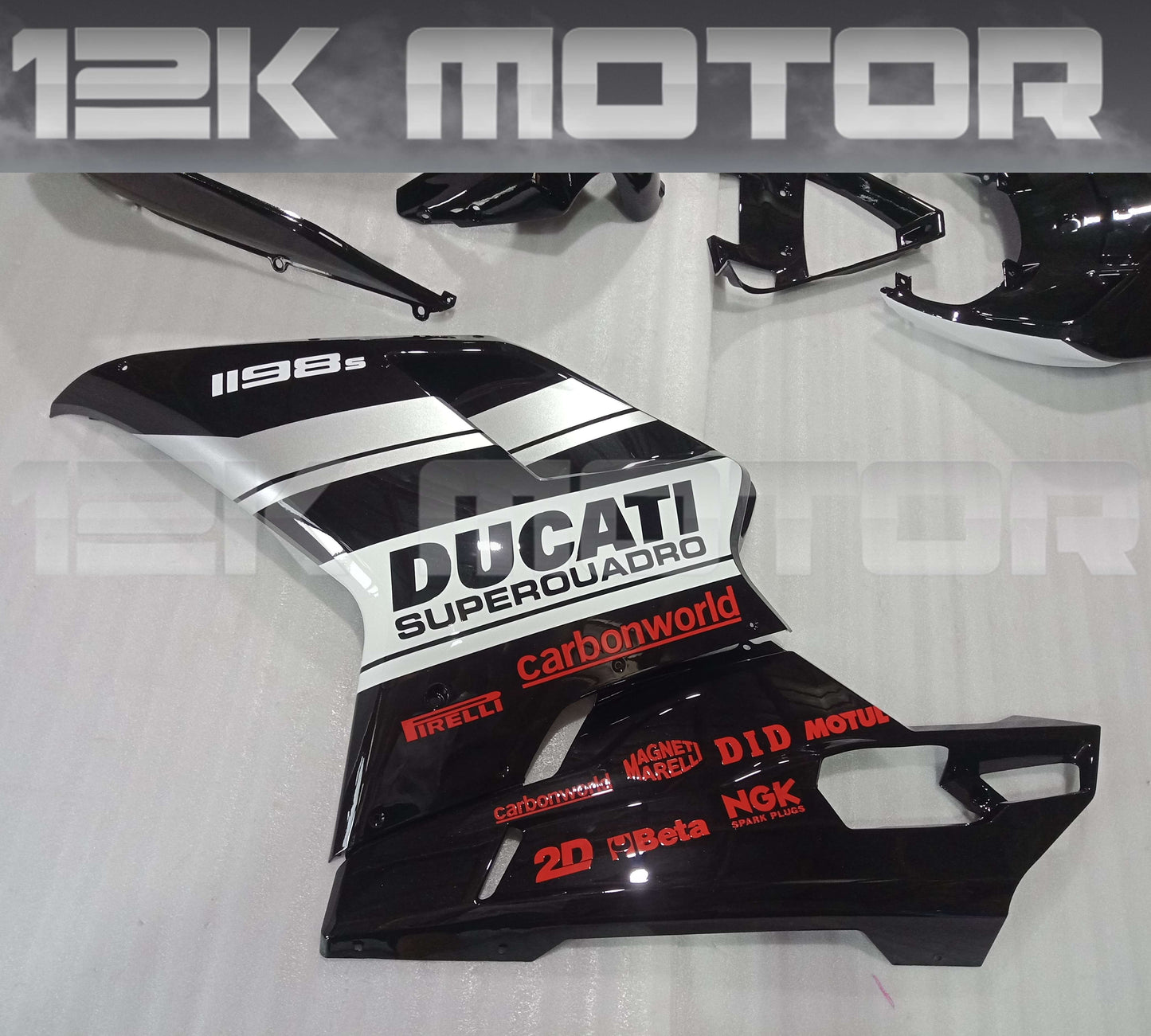 Gloss Black Fairing Kit For Ducati 848 1098 1198