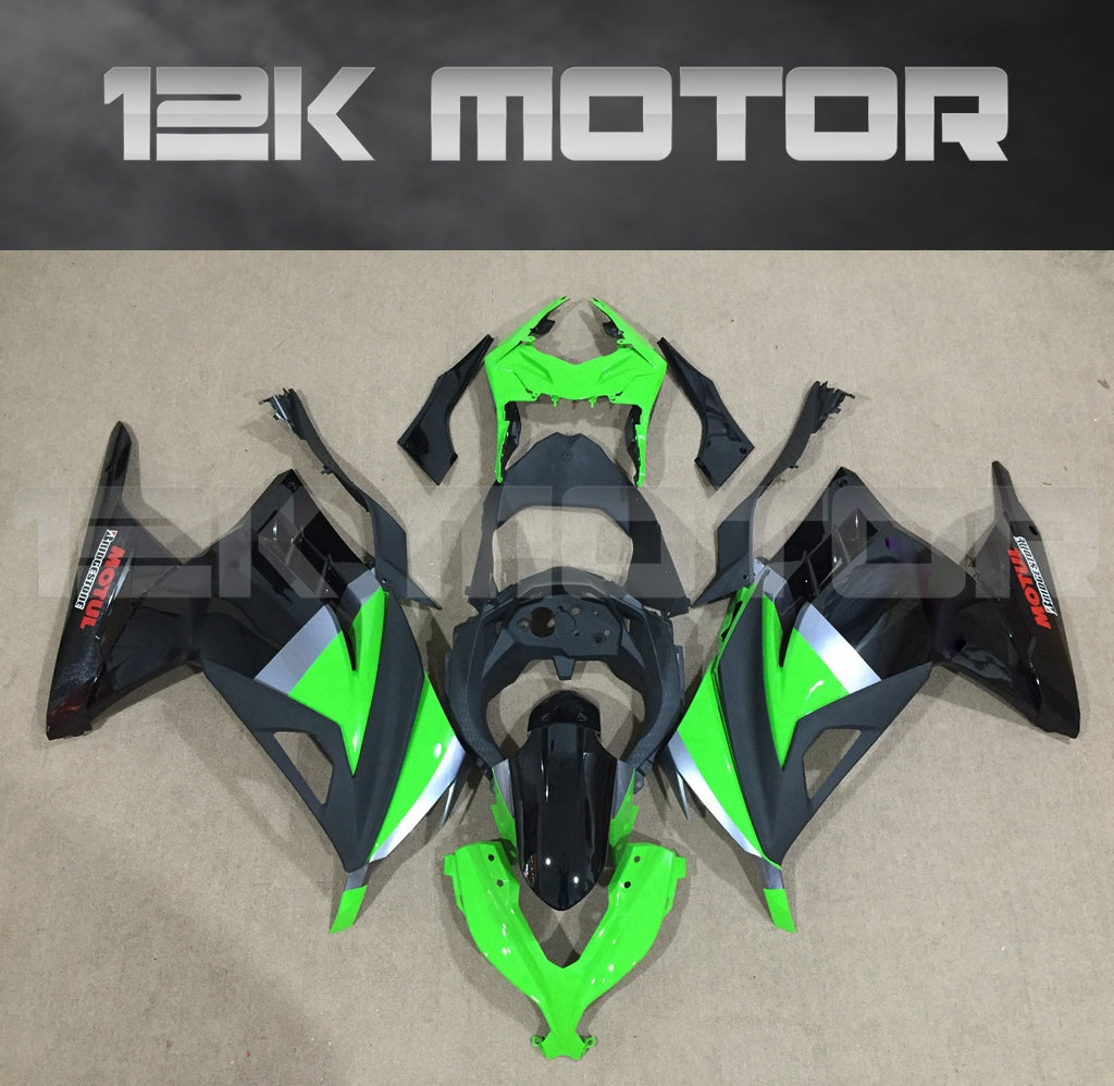 Ninja 300 2013 - 2017 Green Black Fairing kit set
