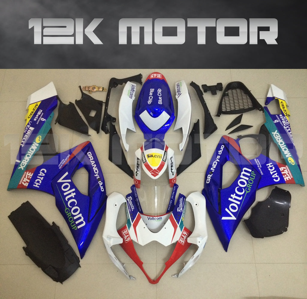 Voltcom Blue Fairing kits Fit for SUZUKI GSXR 1000 2005 2006 Aftermarket Fairing Kit