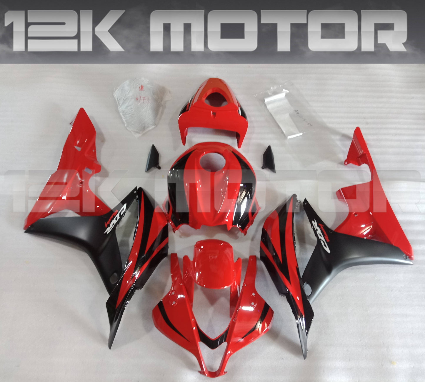 Black and Red Honda Fairings Fit CBR600RR Fairings 2007 2008