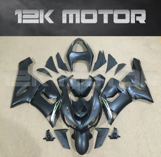 Matt Black Aftermarket Fairing Kit fit 2005 to 2006 ZX-6R