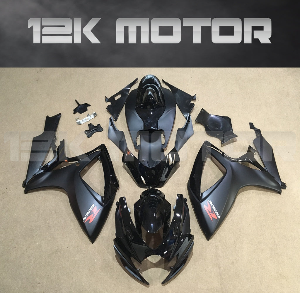 Matt Black Fairing Fit For SUZUKI GSXR 600/750 2006 2007 Aftermarket Fairing Kit