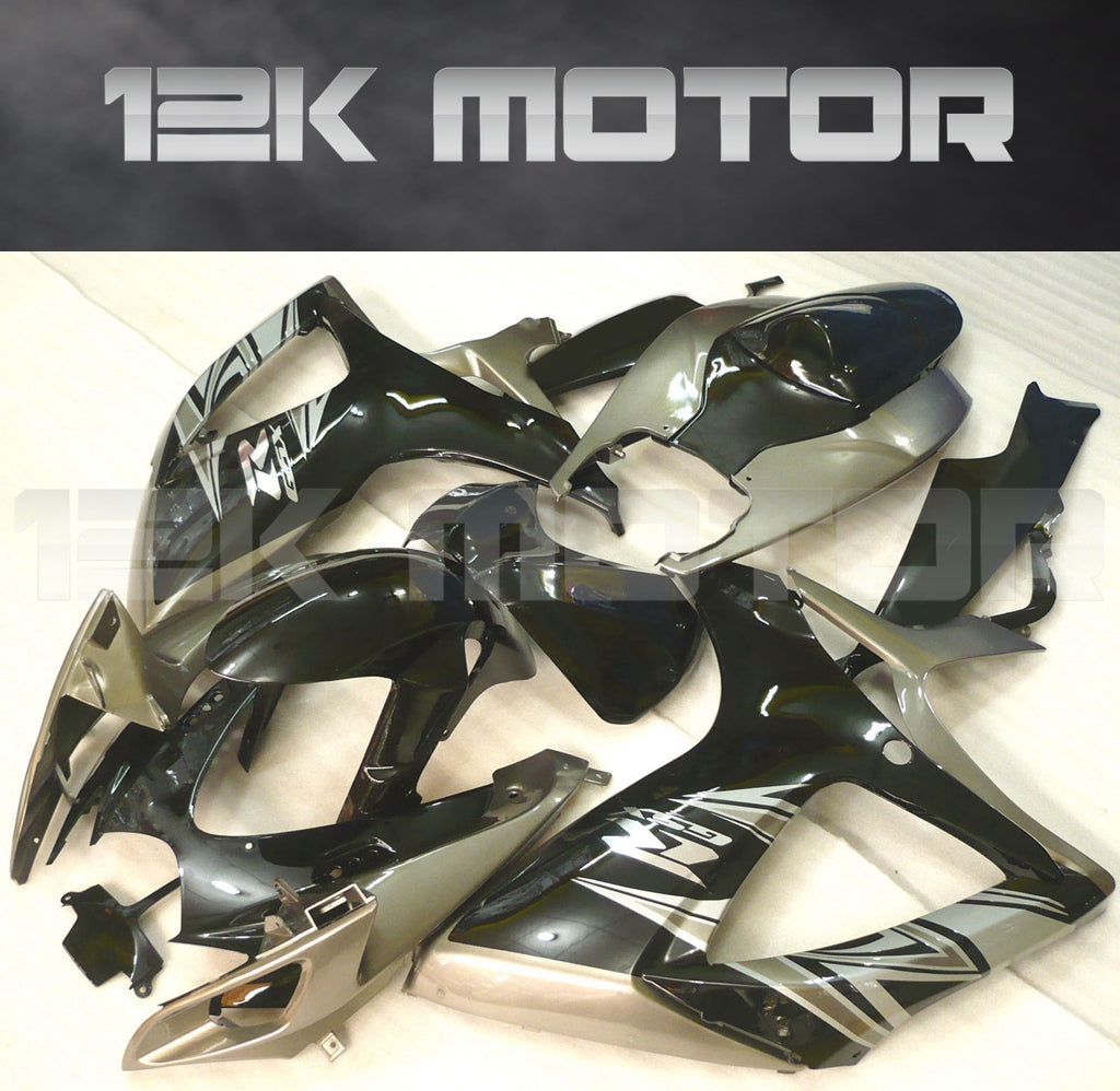 Black and Silver Fairing Fit For SUZUKI GSXR 600/750 2006 2007 Aftermarket Fairing Kit