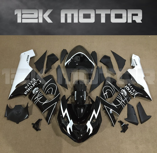 Aftermarket Kawasaki ZX6R Fairings 2005 2006 Fairing Kit Set Corona Black