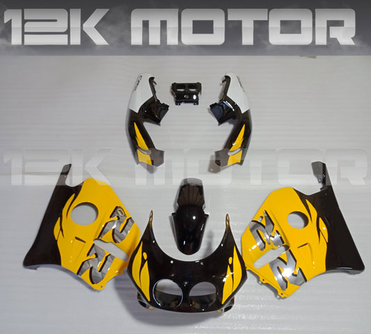 Black and Yellow Scheme Fairing Kit for HONDA CBR250 MC22 MC 22 1990-1999