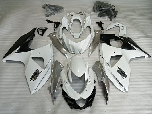 ---AU STOCKING---White Silver Fairing Kit For Suzuki GSXR GSX-R 1000 2009 - 2016