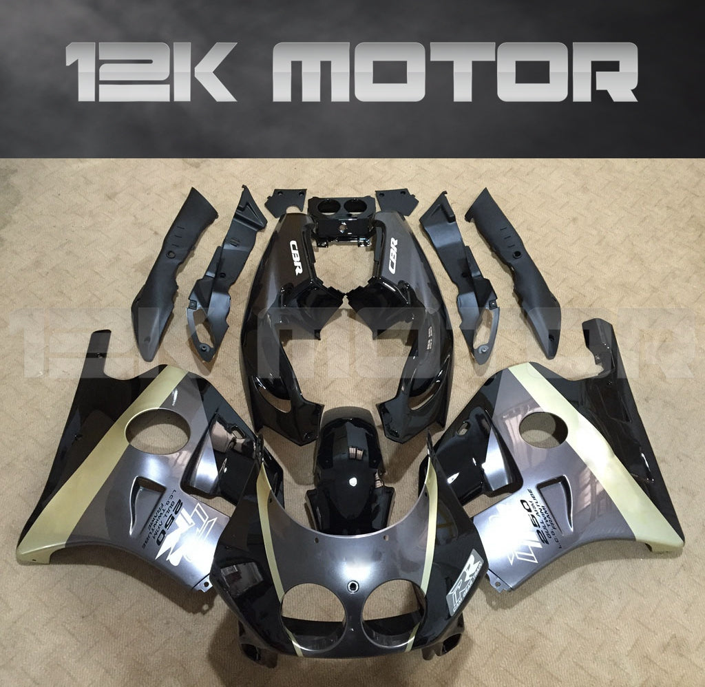 CBR250RR fairings / MC22 fairings 1990-1999 Honda Black Gold Fairing Set