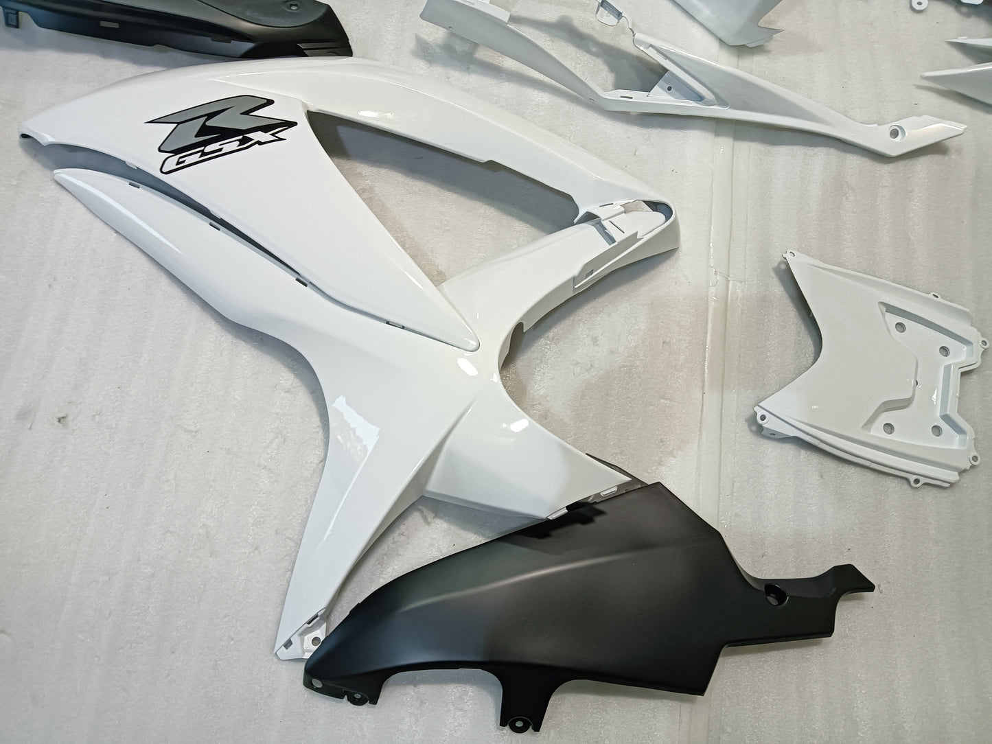 ---AU STOCKING---Fit Suzuki GSX-R 600 GSX-R 750 2008 2009 2010 Pearl White Fairing Kit