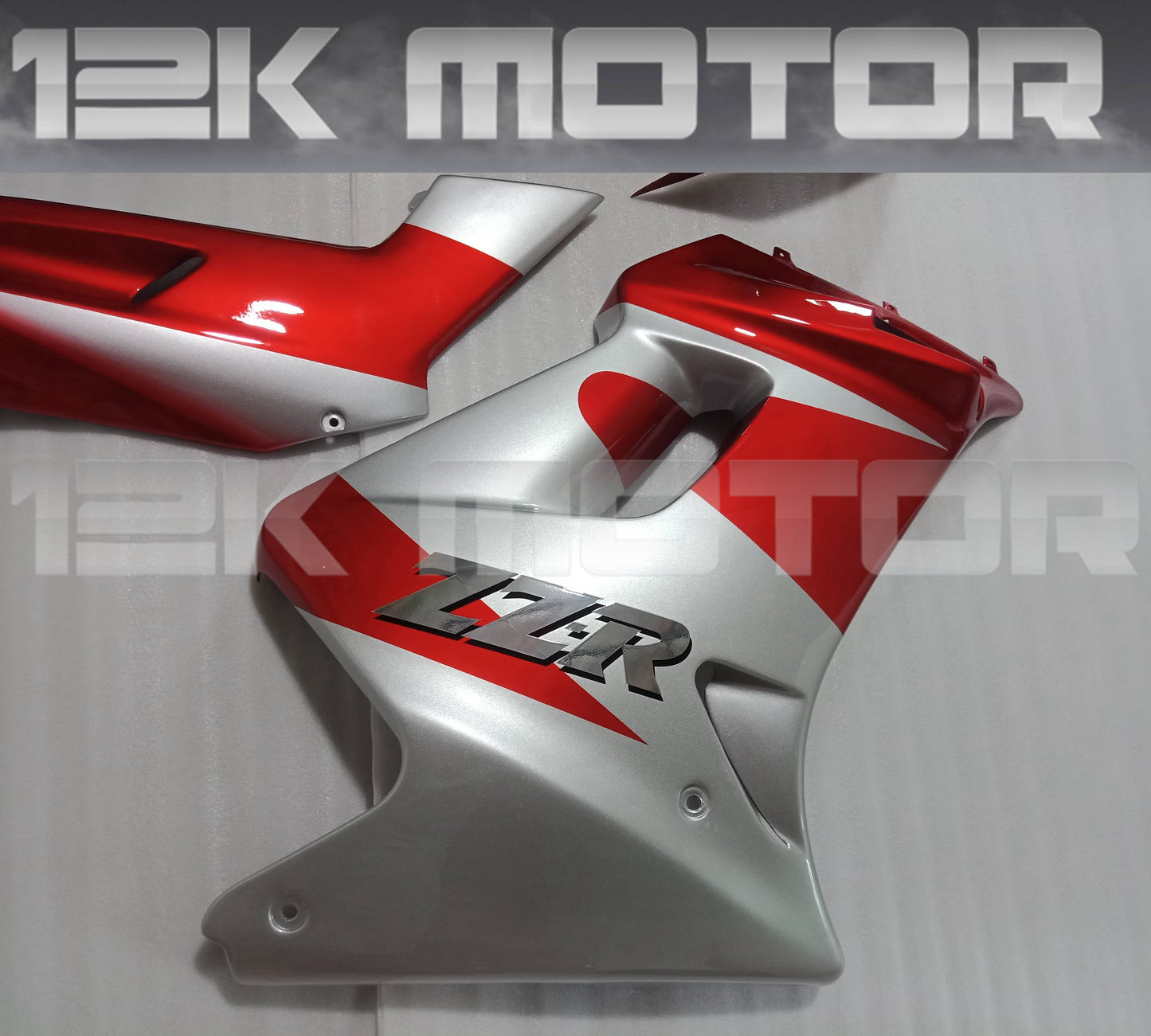 Fit For KAWASAKI ZZR250 Red Silver Fairing Kit