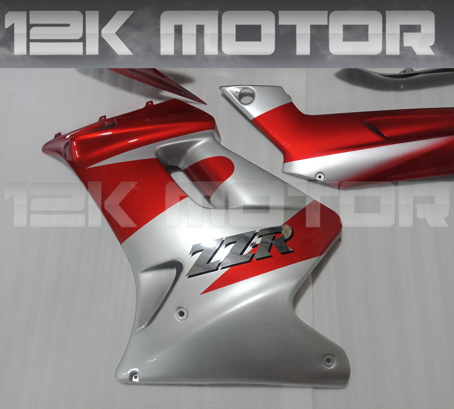 Fit For KAWASAKI ZZR250 Red Silver Fairing Kit