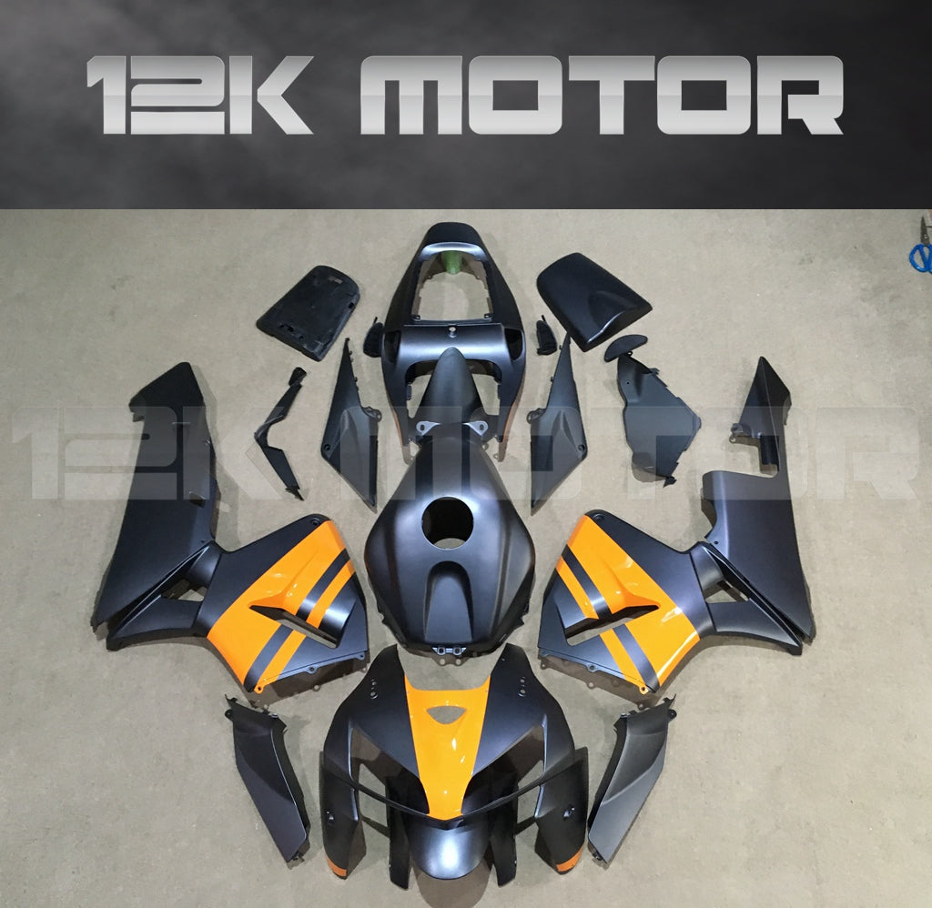Fit for HONDA CBR600RR 2005 2006 Matt Black and Yellow Aftermarket Fairing Kit