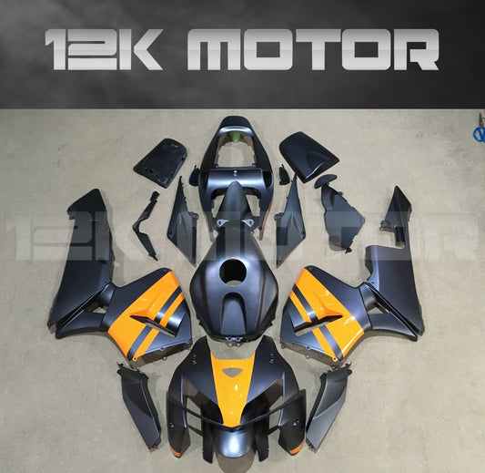 Fit for HONDA CBR600RR 2005 2006 Matt Black and Yellow Aftermarket Fairing Kit