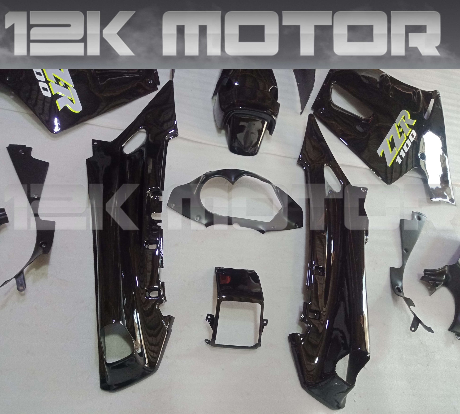 Gloss Black Fairing Kit For KAWASAKI ZZR250 1990 to 2007
