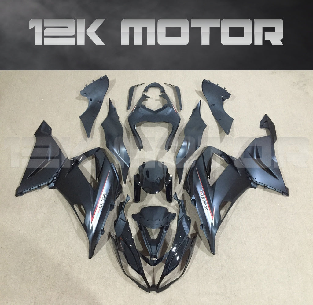 Gloss Black Fairing Kit for Kawasaki ZX-6R 2013 2014 2015 2016 2017 2018